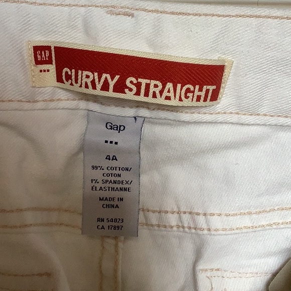 Gap Curvy Straight White Jeans Size 27/4A - Picture 9 of 12